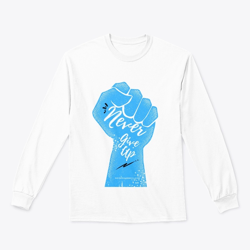 NEVER GIVE UP - BLUE