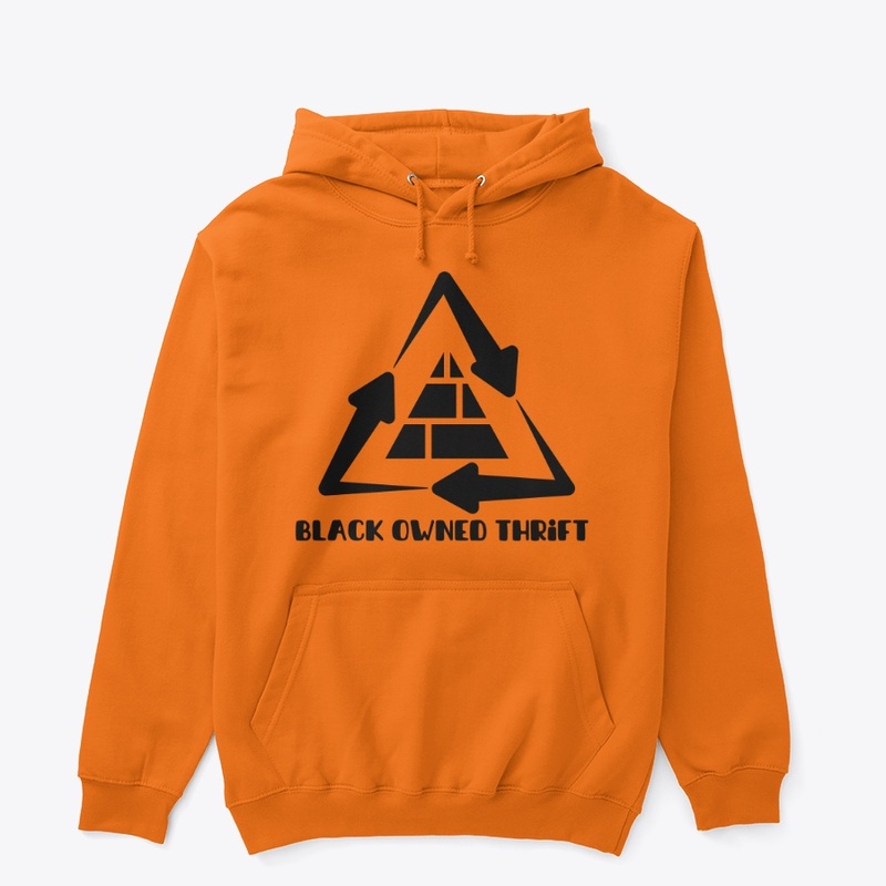  Black Owned Thrift Upcycle Logo Hoodie