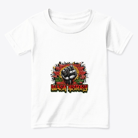 Black History Fist White  Camiseta Front