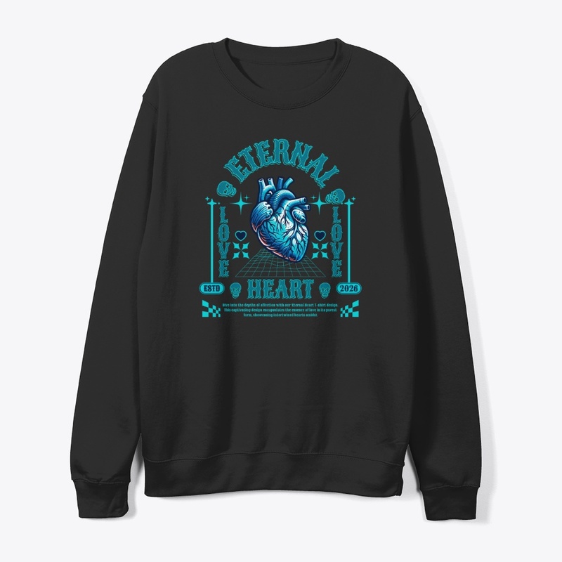 Eternal Heart Typography Lettering Merch