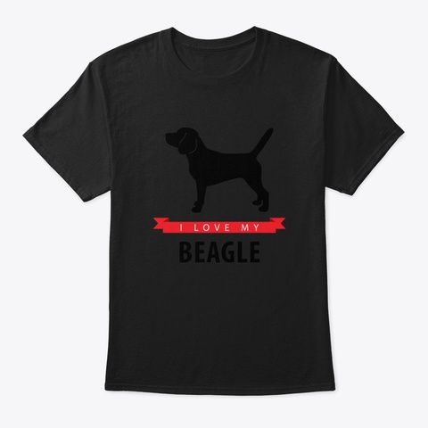 I Love My Beagle Hxmqy Black T-Shirt Front