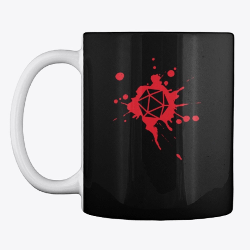 D20 Dice Paint Splatter