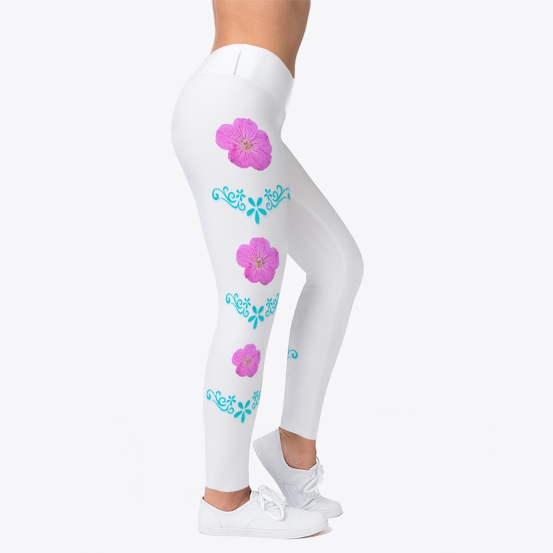 Leggings  pink Flower Ellesson