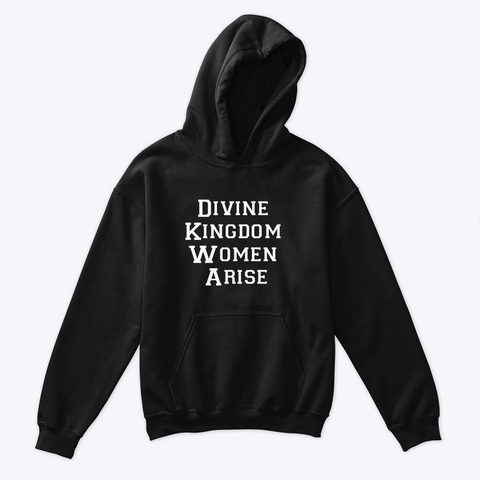 Divine Kingdom Women Arise  Black Camiseta Front