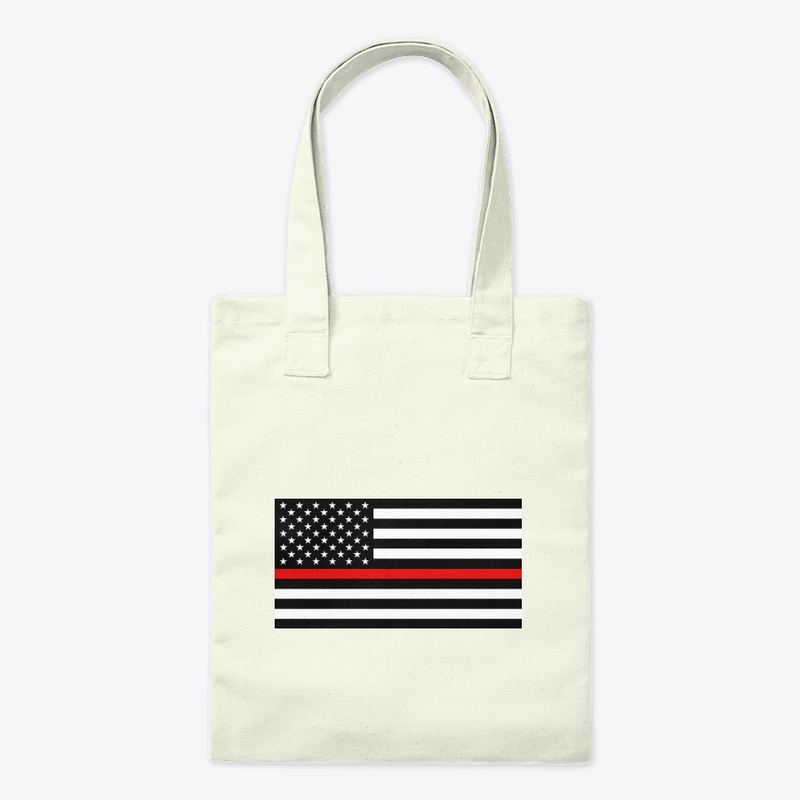 Thin Red Line Firefighters American Flag