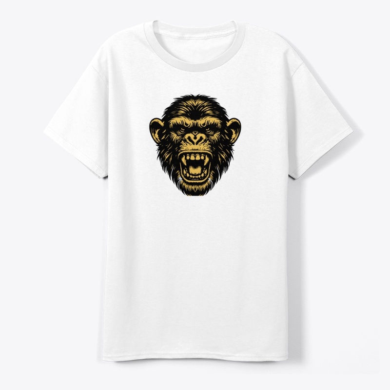 Angry Chimpanzee Head Design