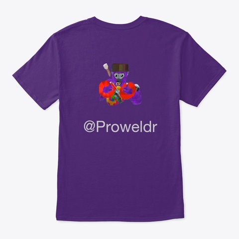 Proweldr T Shirt 👕 👌🏼  Purple T-Shirt Back