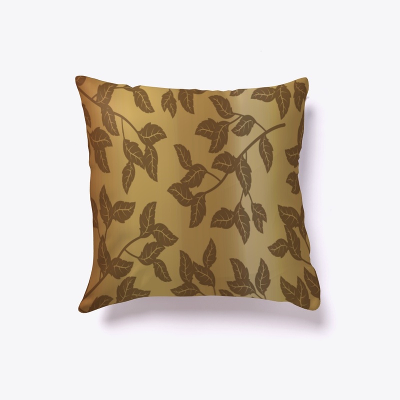 Golden Floral Flower pillow