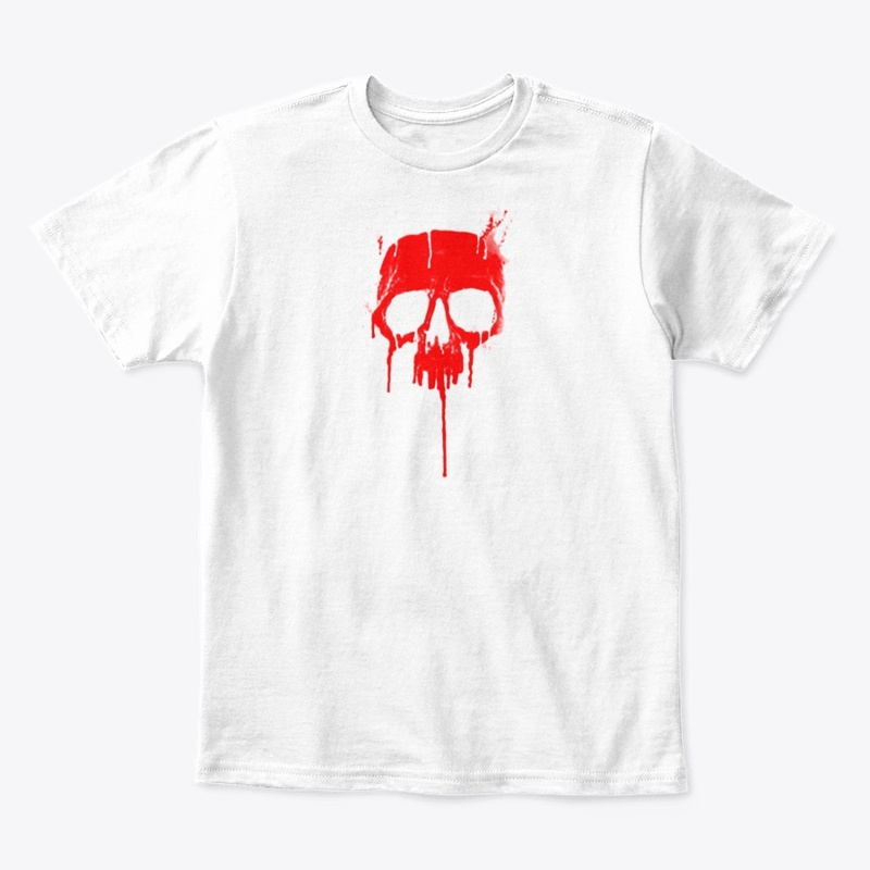 Classic Metal Graffiti Skull - Dripping