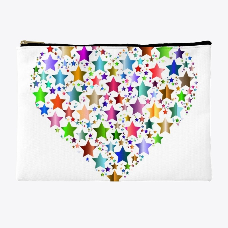 colorful stars heart shape