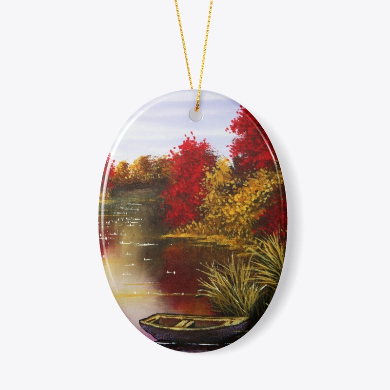Red and Gold Tree Reflections