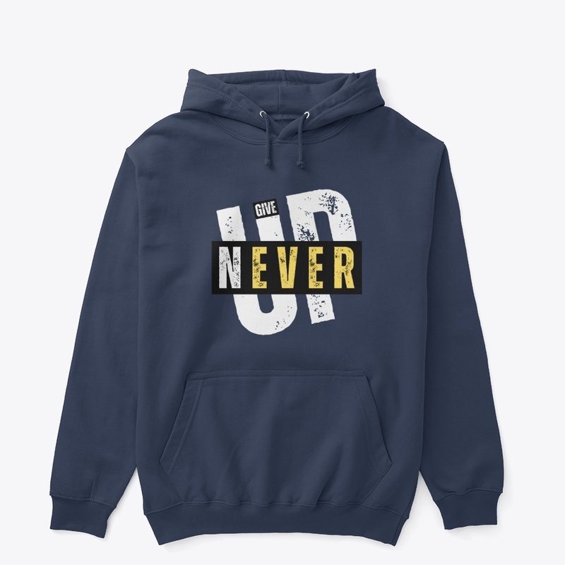 Never Give Up Bold Quote Design