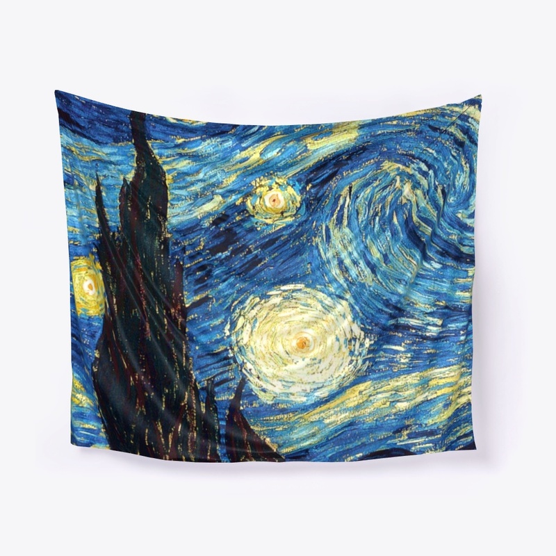 Night landscape tapestry
