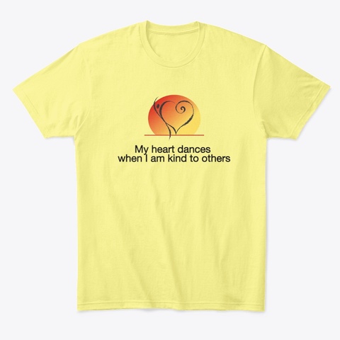 My Heart Dances  Lemon Yellow  T-Shirt Front