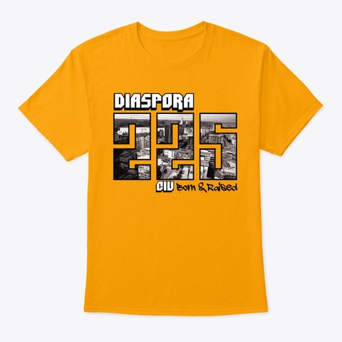 Diaspora 225 Men/Unisex Tee Light Color Gold T-Shirt Front