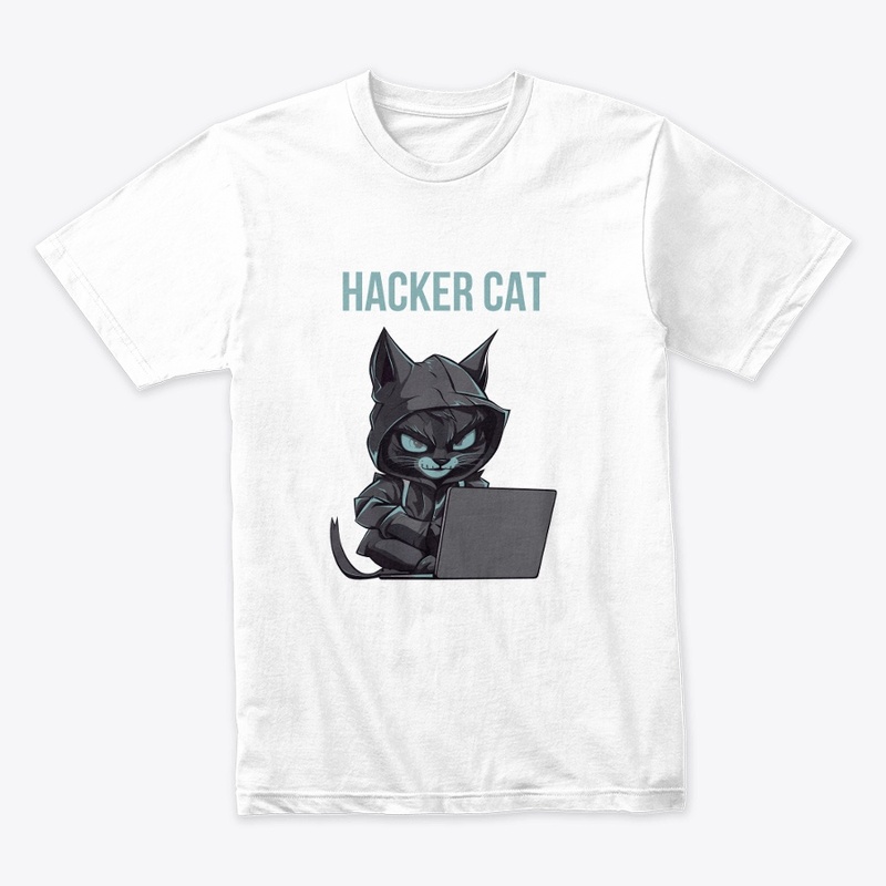Hacker Cat T-Shirt / High graphic print