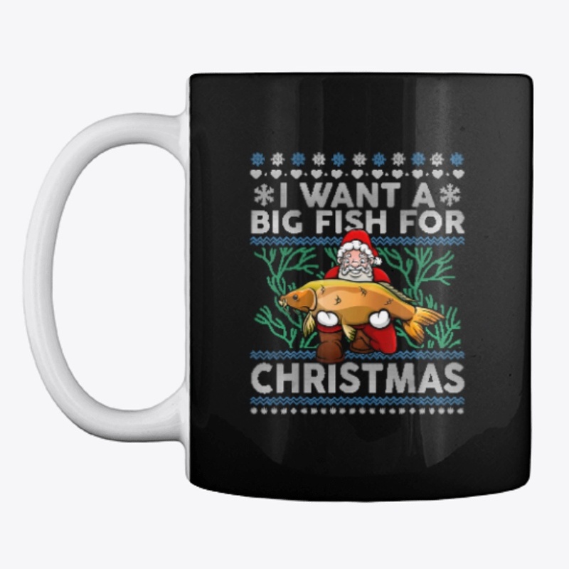 Santa Holding Fish I Want A Big Fish