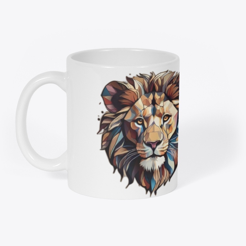 Kaleidoscopic lion illusion t-shirt