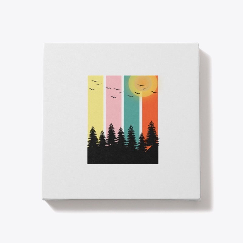 Design of birds flying in evening time 