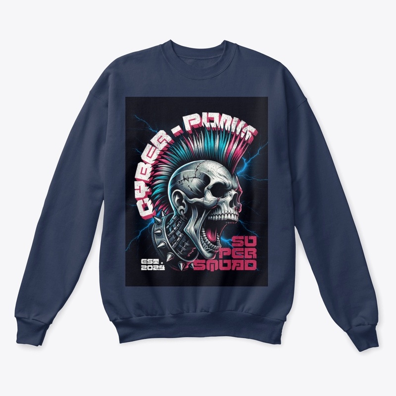 T Shirt Cyber Punk Skull