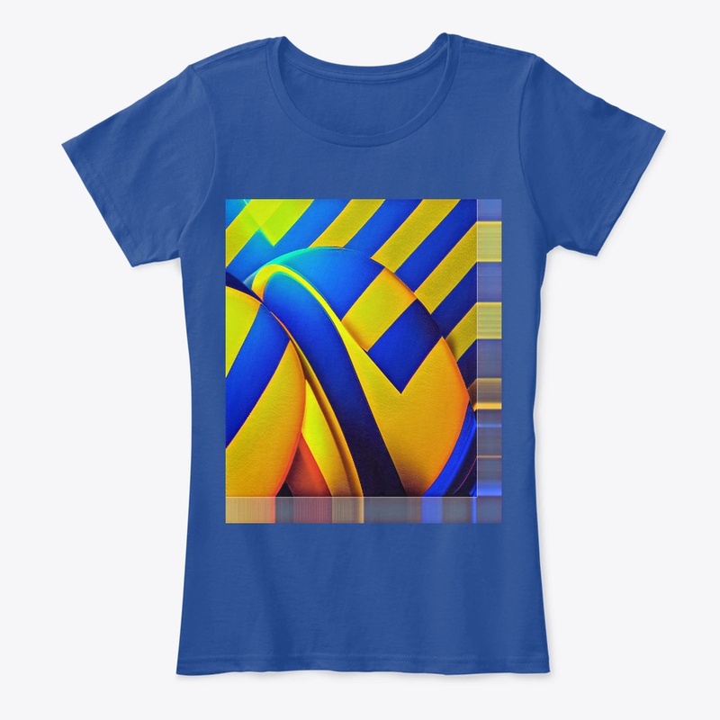 Blue And Gold Abstract
