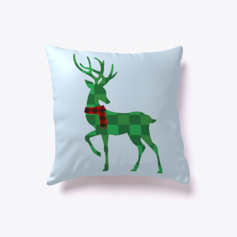 Reindeer With Buffalo Plaid Style