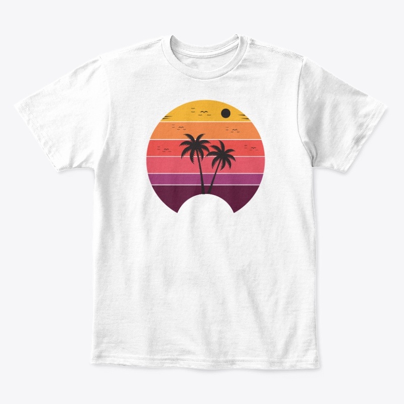 Retro Vintage Sunset Beach Design