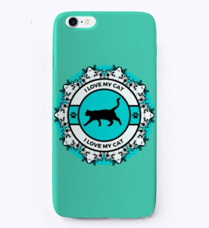 Turquoise I Love My Cat