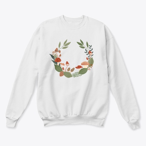Mushroom Circle White  Camiseta Front
