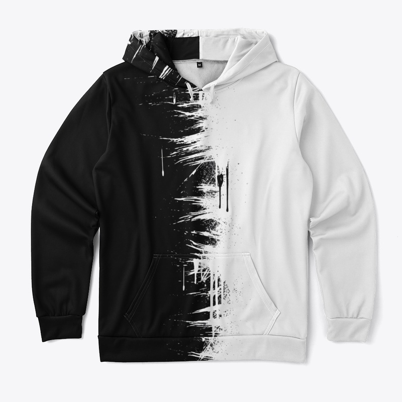 black white
