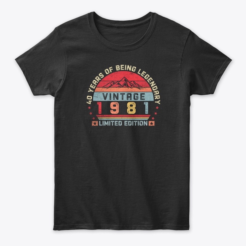 40 Years Old Retro 1981 Birthday Vintage