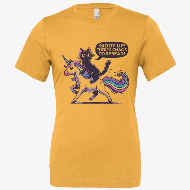 Funny Cat Riding Unicorn