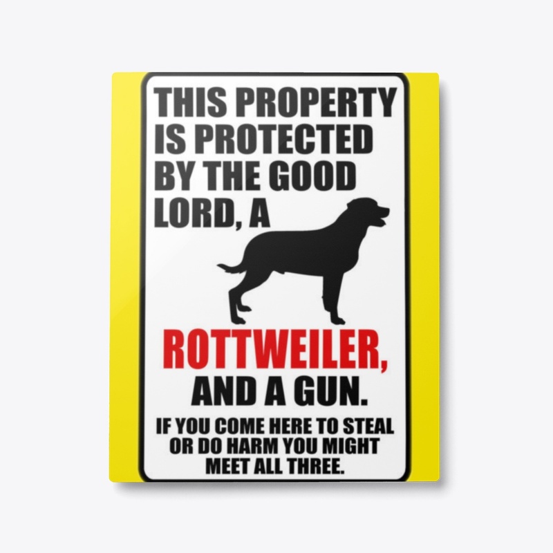 Rottweiler Warning Sign