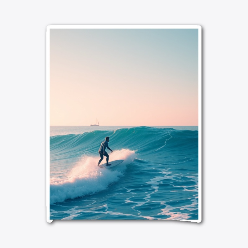 Retro Sunset Surf