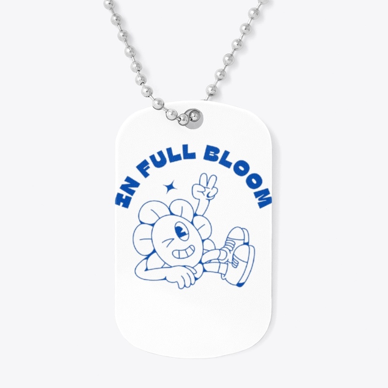 In Full Bloom – Blue Aesthetic Sticker