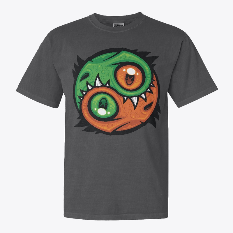 Green and Orange Yin Yang Dragons