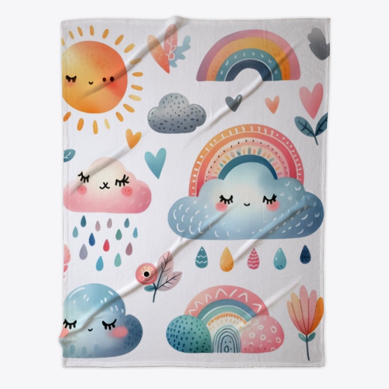 Elegant Scandinavian Funny Cloud Pattern