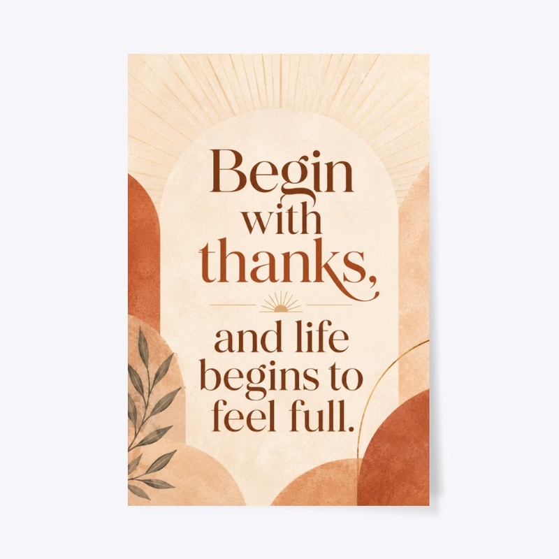 Thanks Begin Boho Wall Art
