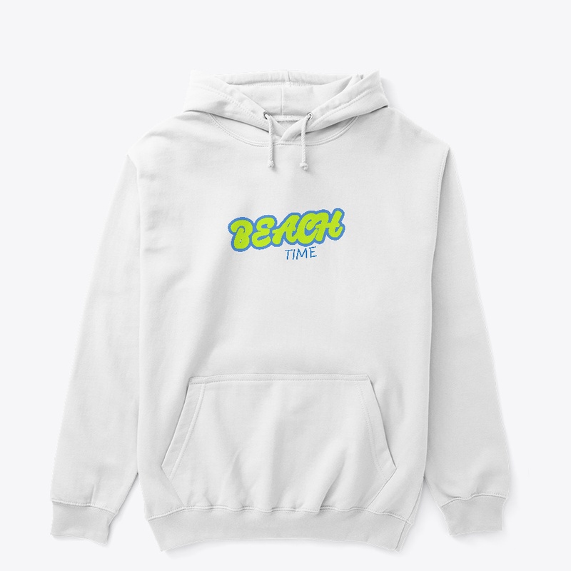 Beach Time fun Tee Green  Blue letters