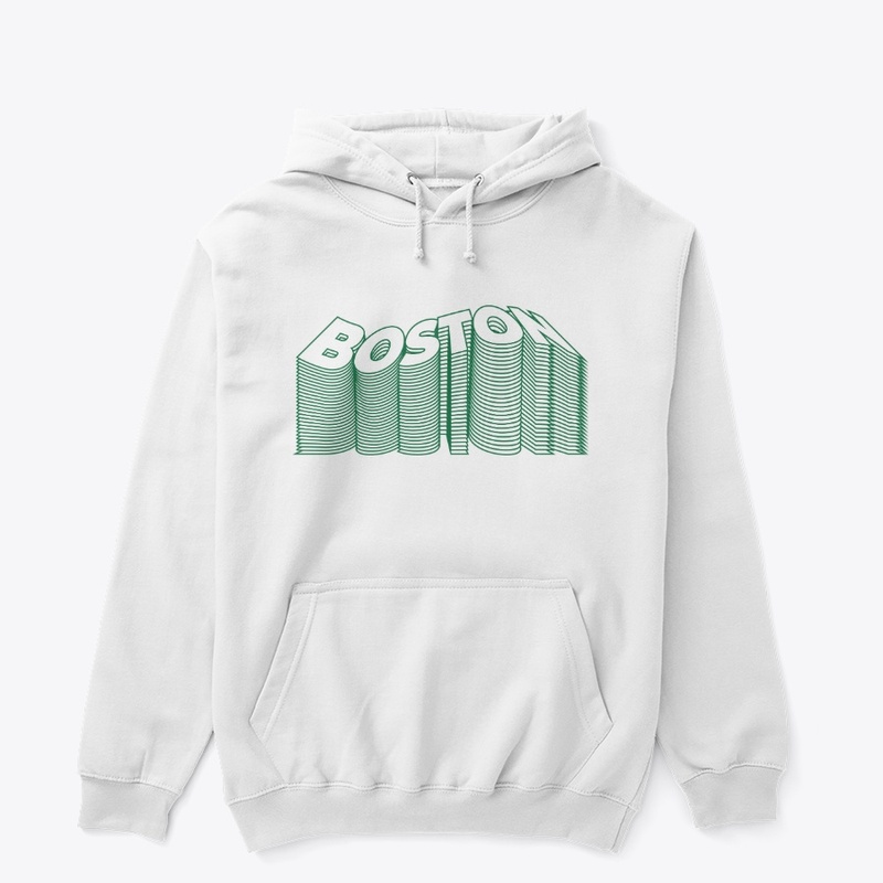 Boston Text Warp - White/Green