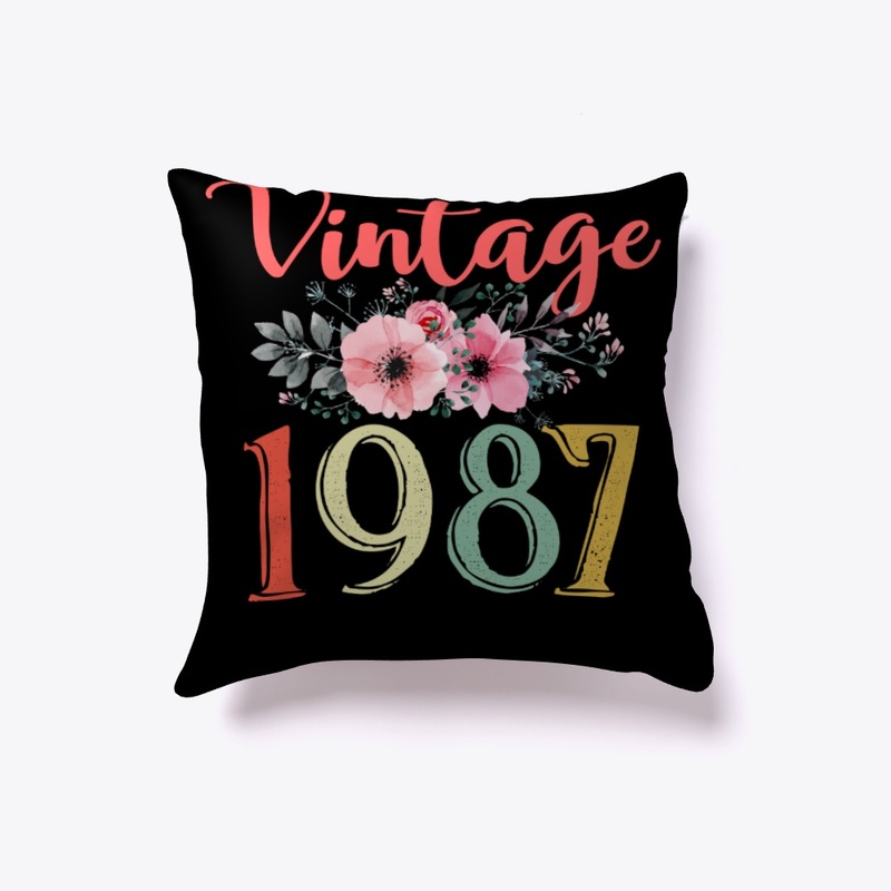 Vintage 1987 Floral 33rd Birthday Gift