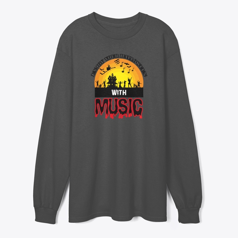 Halloween with music T-shirt Design