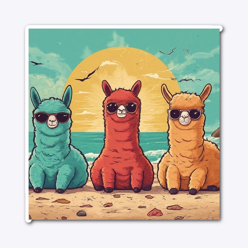 Kasami Beach Die Cut Sticker