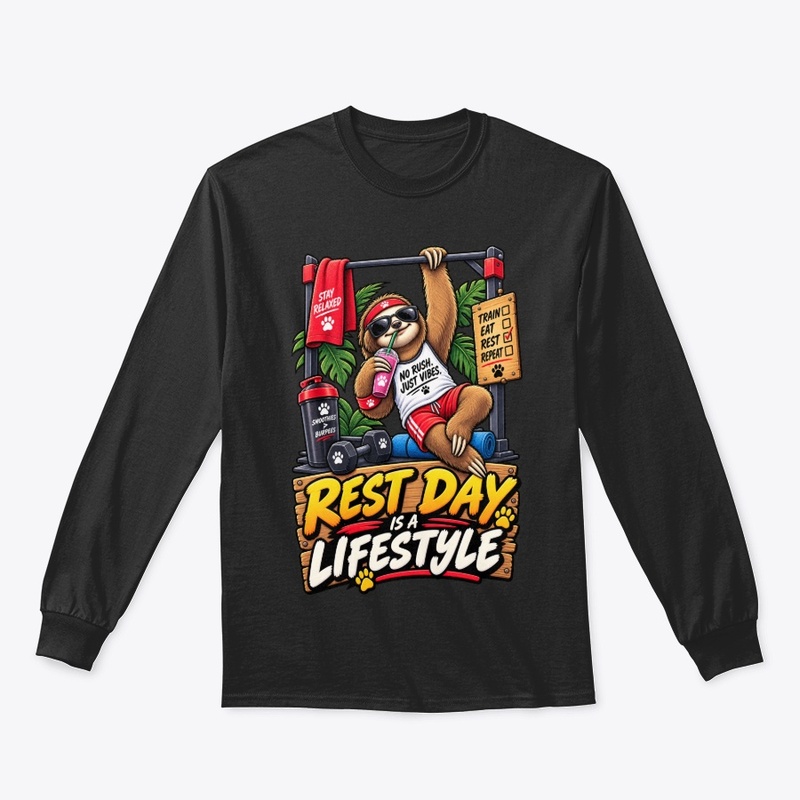 Rest Day Is a Lifestyle Funny Sloth Gym