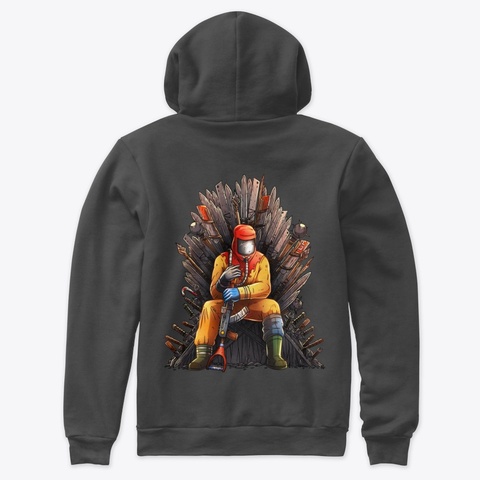 Game Of Chads (With Out Txt) Dark Grey Heather T-Shirt Back