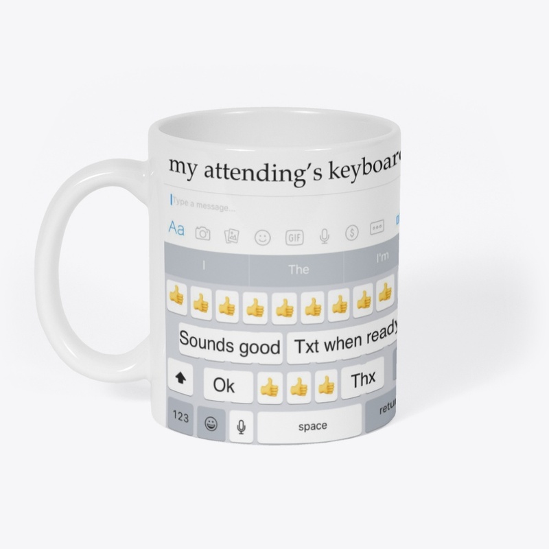 attending's keyboard mug