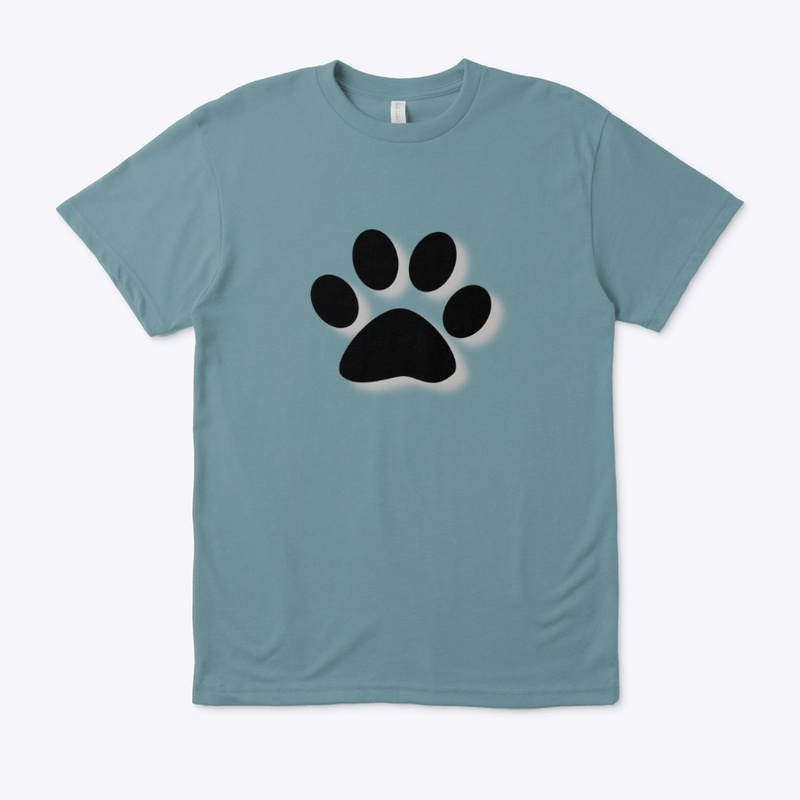 dog foot mark design t-shirt