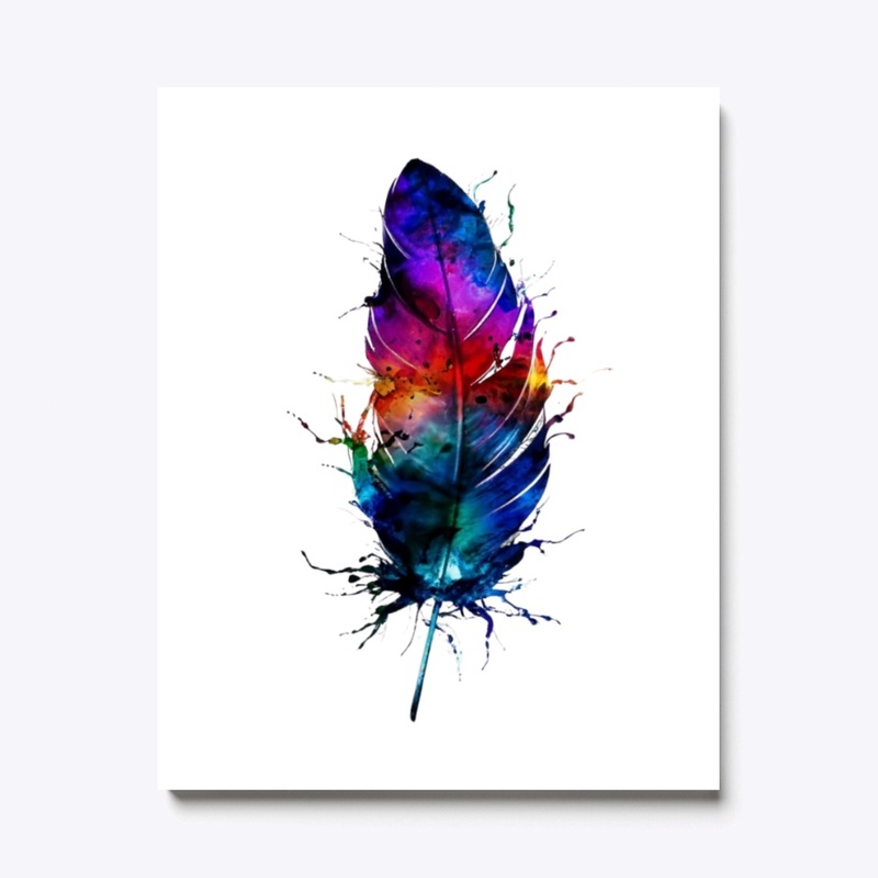 Tattoo Style Splash Multicolor Ink Paint