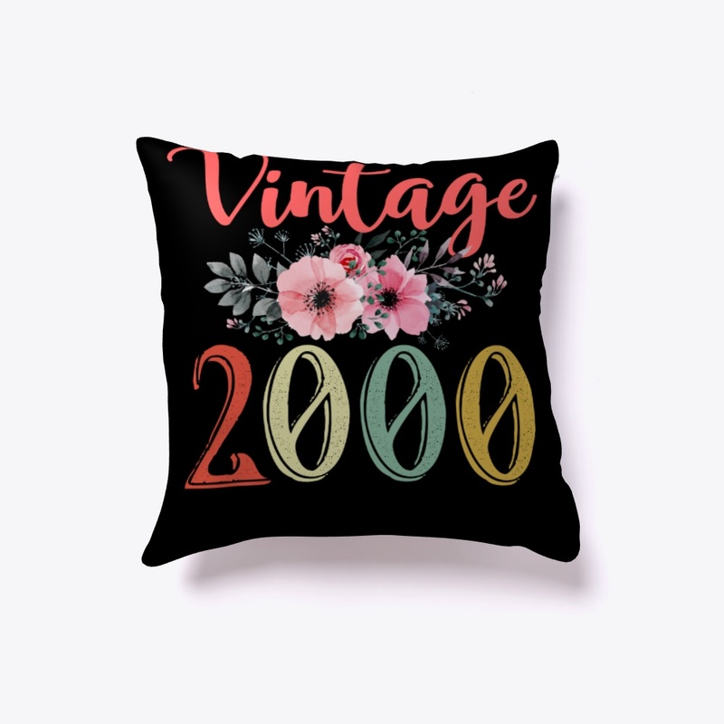 Vintage 2000 Floral 20th Birthday Gift
