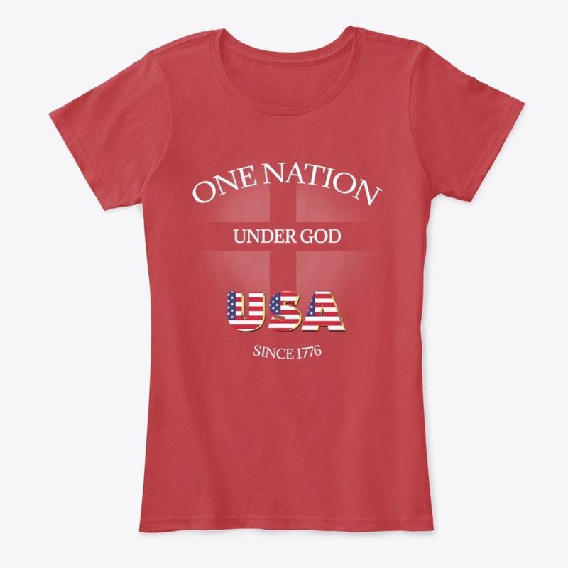USA ONE NATION Women's Comfort Tee